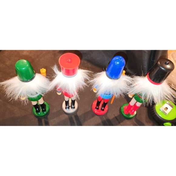 Set Of 4 Nutcracker Figurines With Colorful Uniforms & Hats - Picture 5 of 7